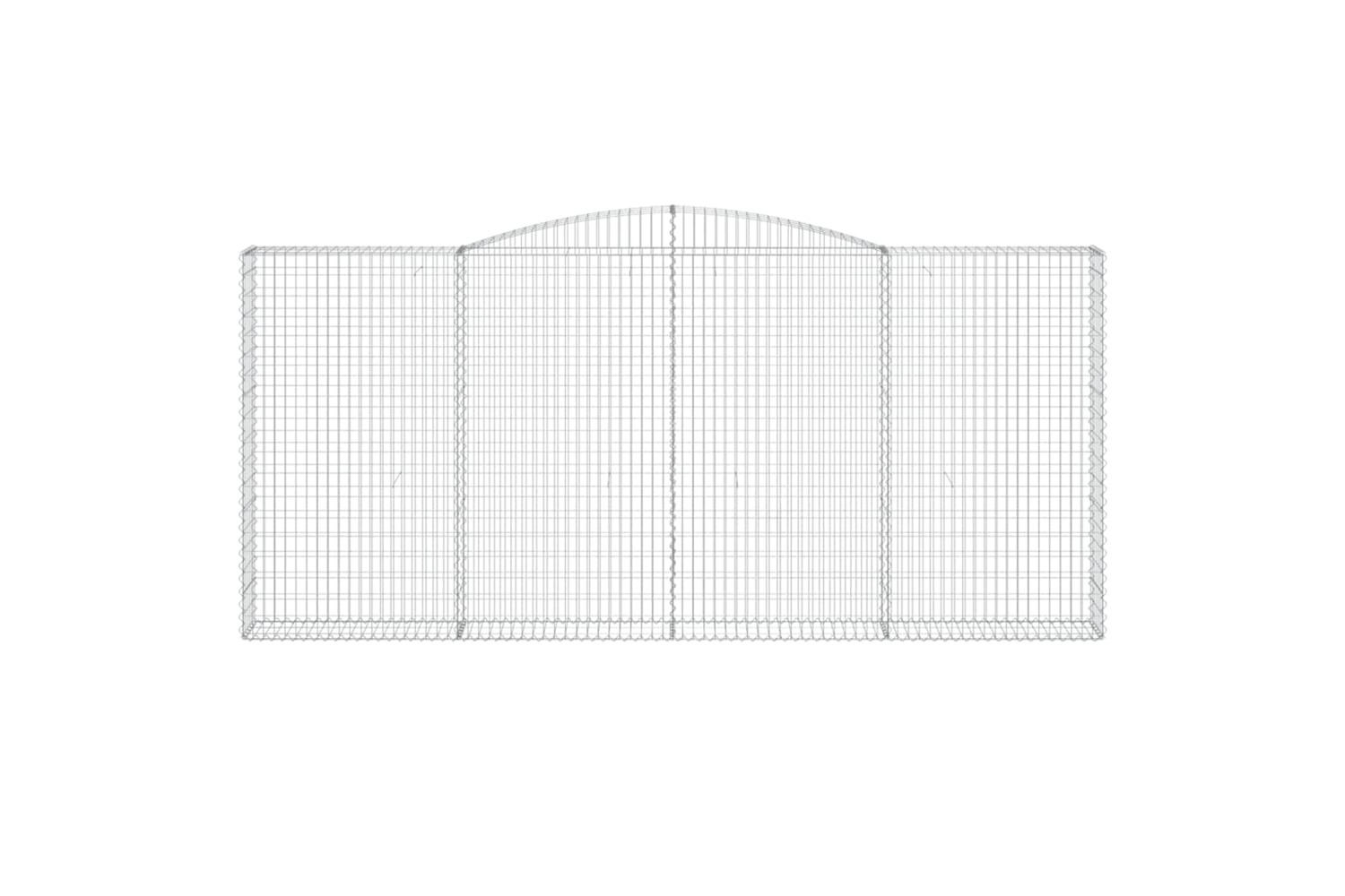 vidaXL 153529 Arched Gabion Basket 400x30x180/200cm Galvanised Iron