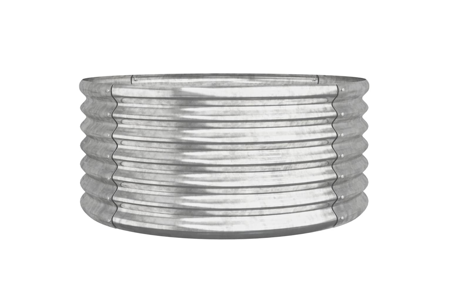 vidaXL 318857 Garden Planter Powder-coated Steel 80x80x36cm Silver