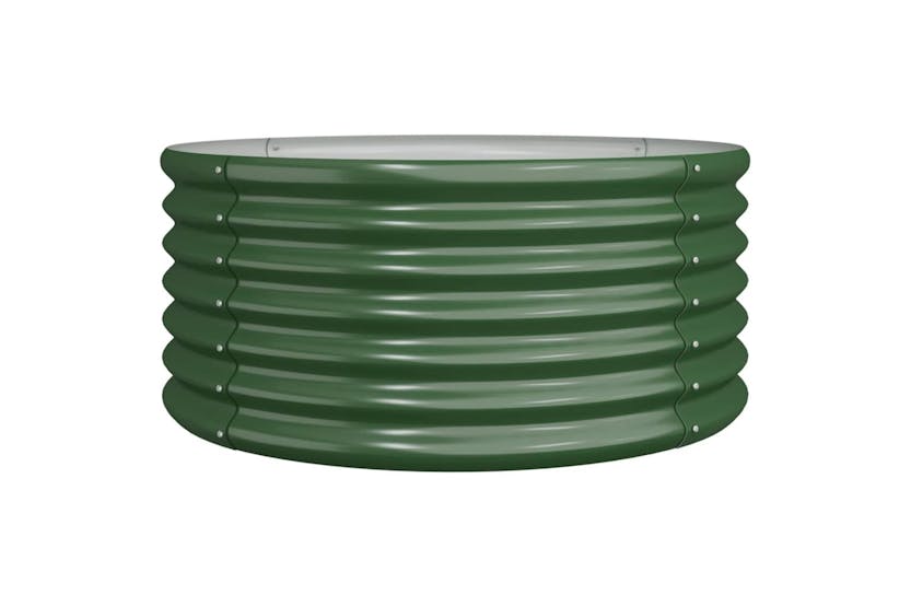 Vidaxl 318853 Garden Planter Powder-coated Steel 80x80x36 Cm Green