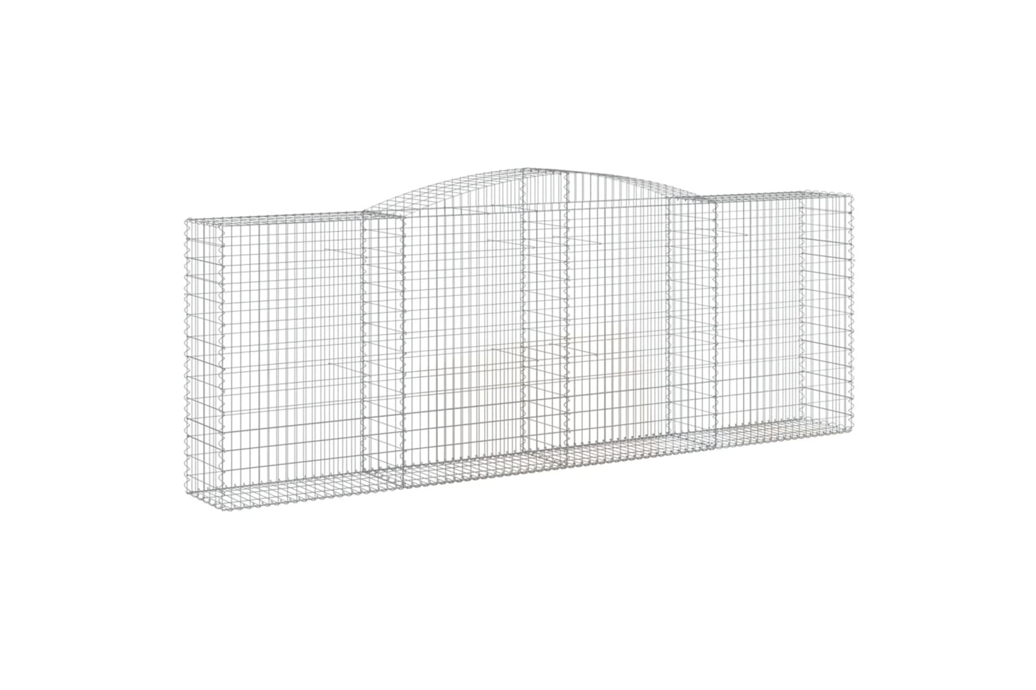 vidaXL 153537 Arched Gabion Basket 400x50x140/160cm Galvanised Iron