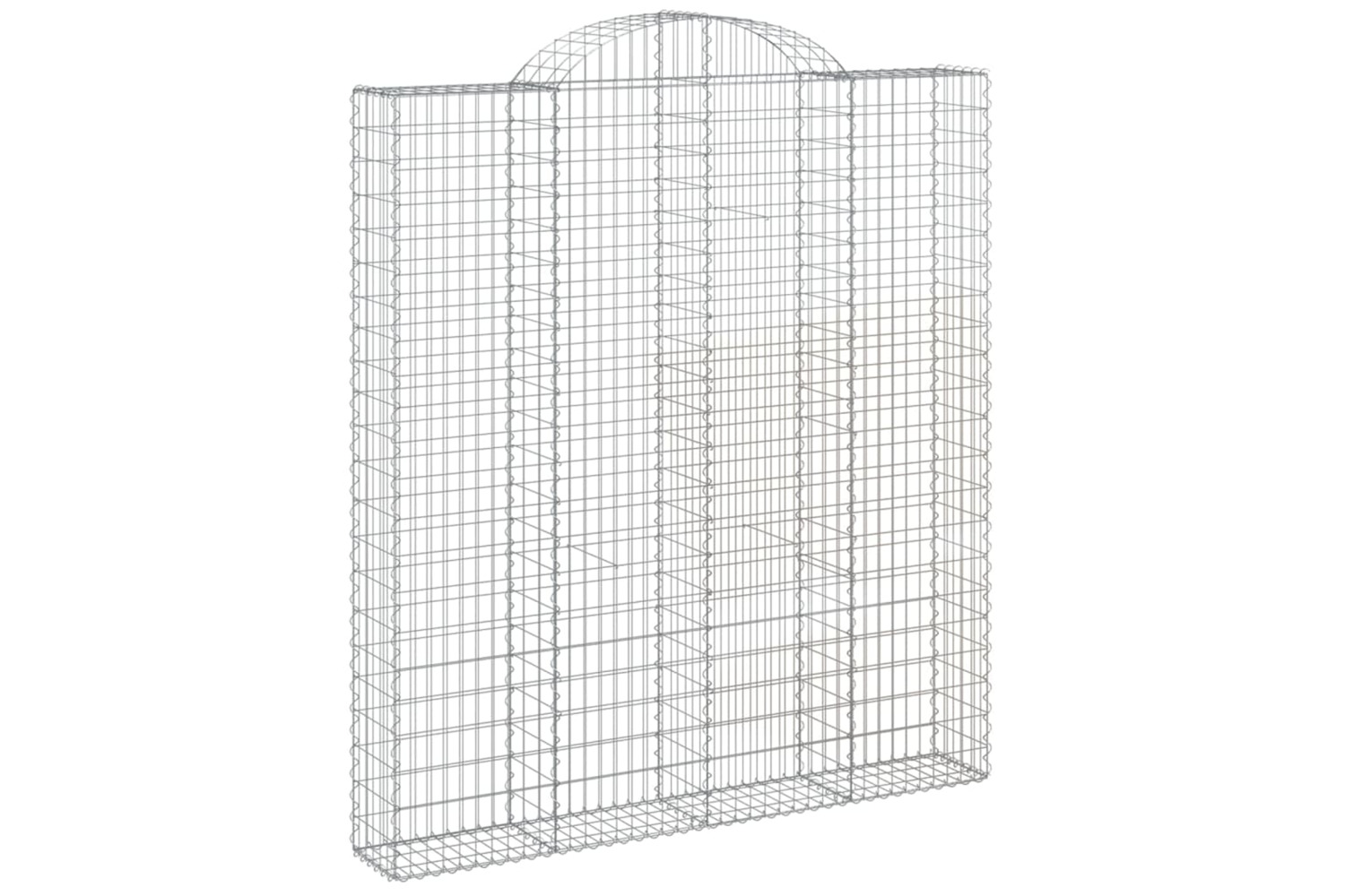 vidaXL 153491 Arched Gabion Basket 200x30x220/240cm Galvanised Iron