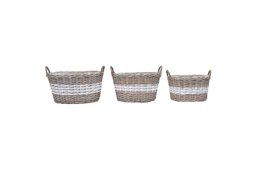 Vidaxl 246831 Raised Bed 3 Pcs Wicker With Pe Lining