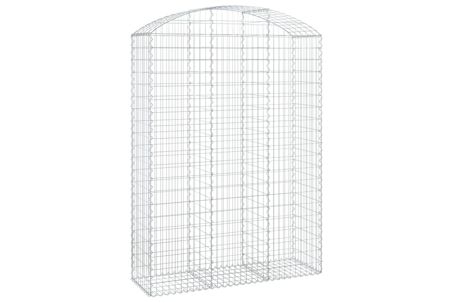vidaXL 153460 Arched Gabion Basket 150x50x200/220cm Galvanised Iron