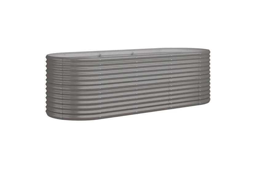 Vidaxl 318954 Garden Raised Bed Powder-coated Steel 224x80x68 Cm Grey