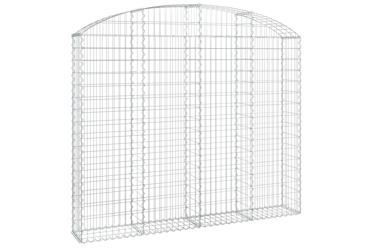 vidaXL 153468 Arched Gabion Basket 200x30x160/180cm Galvanised Iron