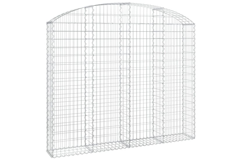 Vidaxl 153468 Arched Gabion Basket 200x30x160/180 Cm Galvanised Iron