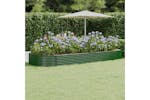 Vidaxl 319033 Garden Raised Bed Powder-coated Steel 373x140x36 Cm Green