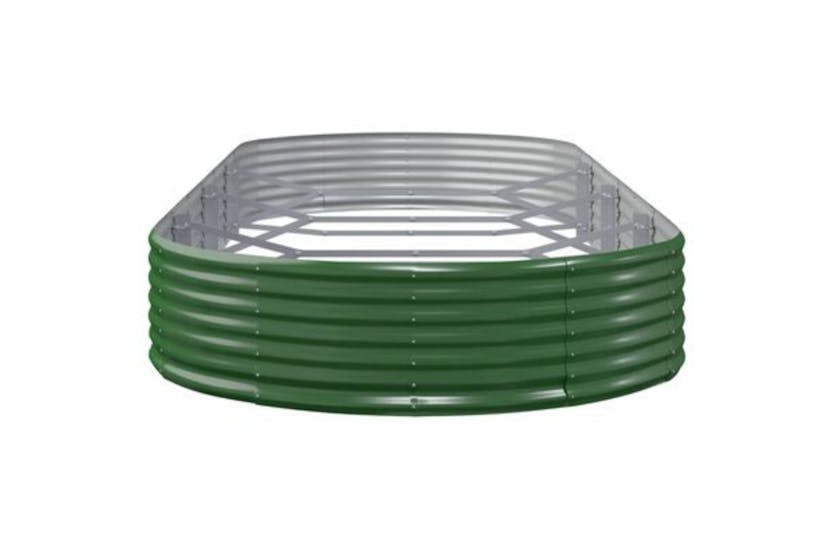 Vidaxl 319033 Garden Raised Bed Powder-coated Steel 373x140x36 Cm Green