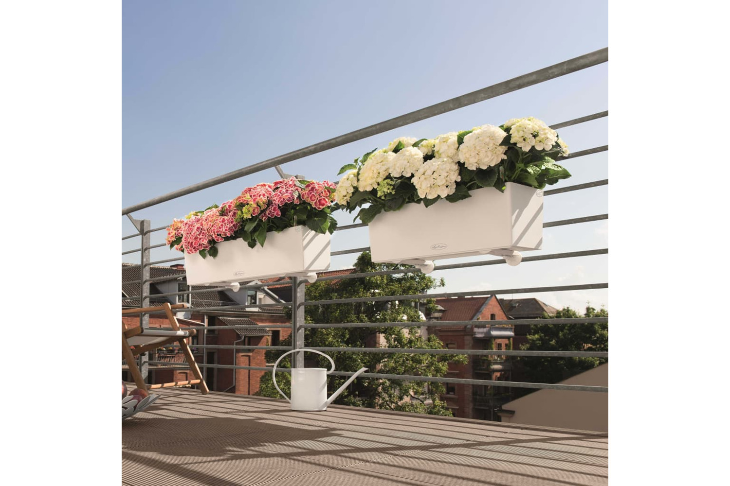 Lechuza Planter Balconera Color 80 All-in-one White 15680