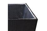 Vidaxl 319173 Garden Planter Black 80x80x80 Cm Poly Rattan