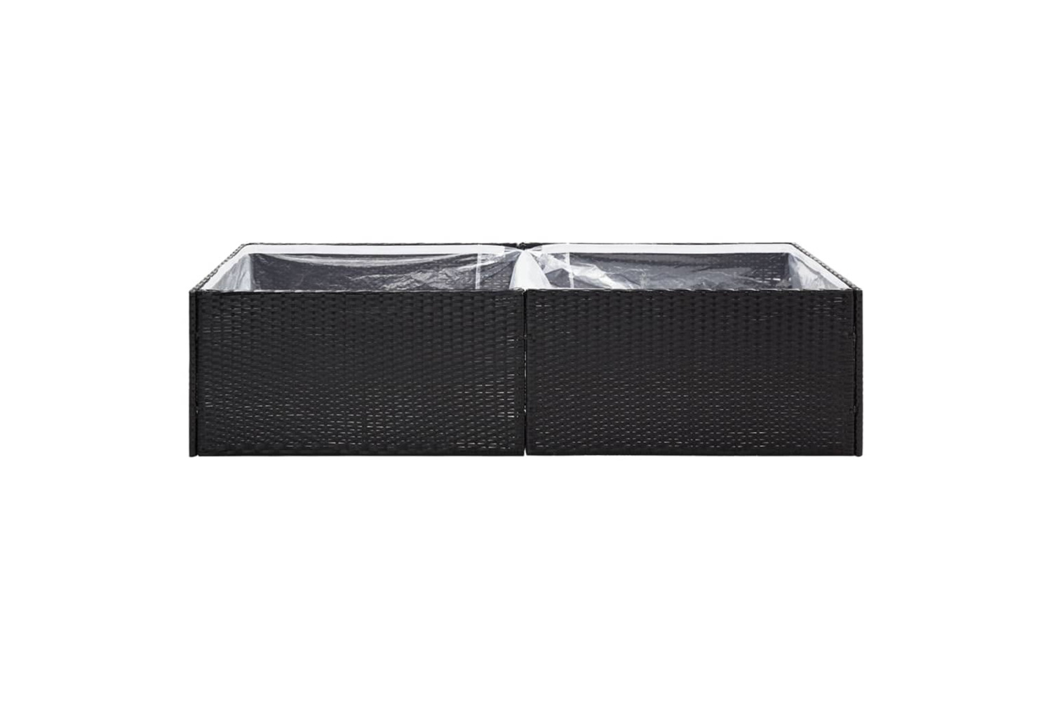vidaXL 319172 Garden Planter Black 157x80x40cm Poly Rattan