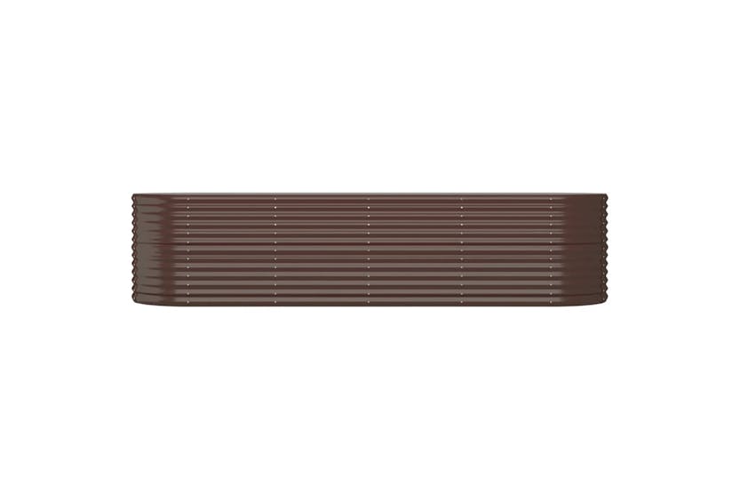 Vidaxl 318960 Garden Raised Bed Powder-coated Steel 296x80x68 Cm Brown