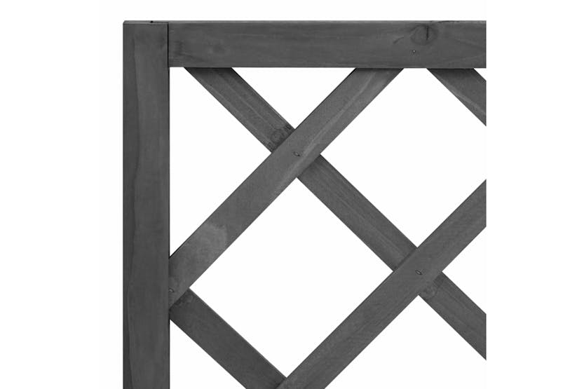 Vidaxl 316427 Garden Trellis Planter Black 70x30x135 Cm Solid Firwood