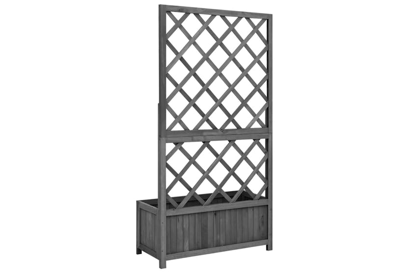 Vidaxl 316427 Garden Trellis Planter Black 70x30x135 Cm Solid Firwood