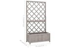 Vidaxl 316490 Garden Trellis Planter Grey 70x30x135 Cm Solid Firwood