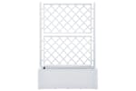 Vidaxl 313967 Garden Raised Bed With Trellis And Self Watering System White