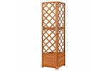 Vidaxl 316411 Corner Trellis Planter 40x40x150 Cm Solid Fir Wood