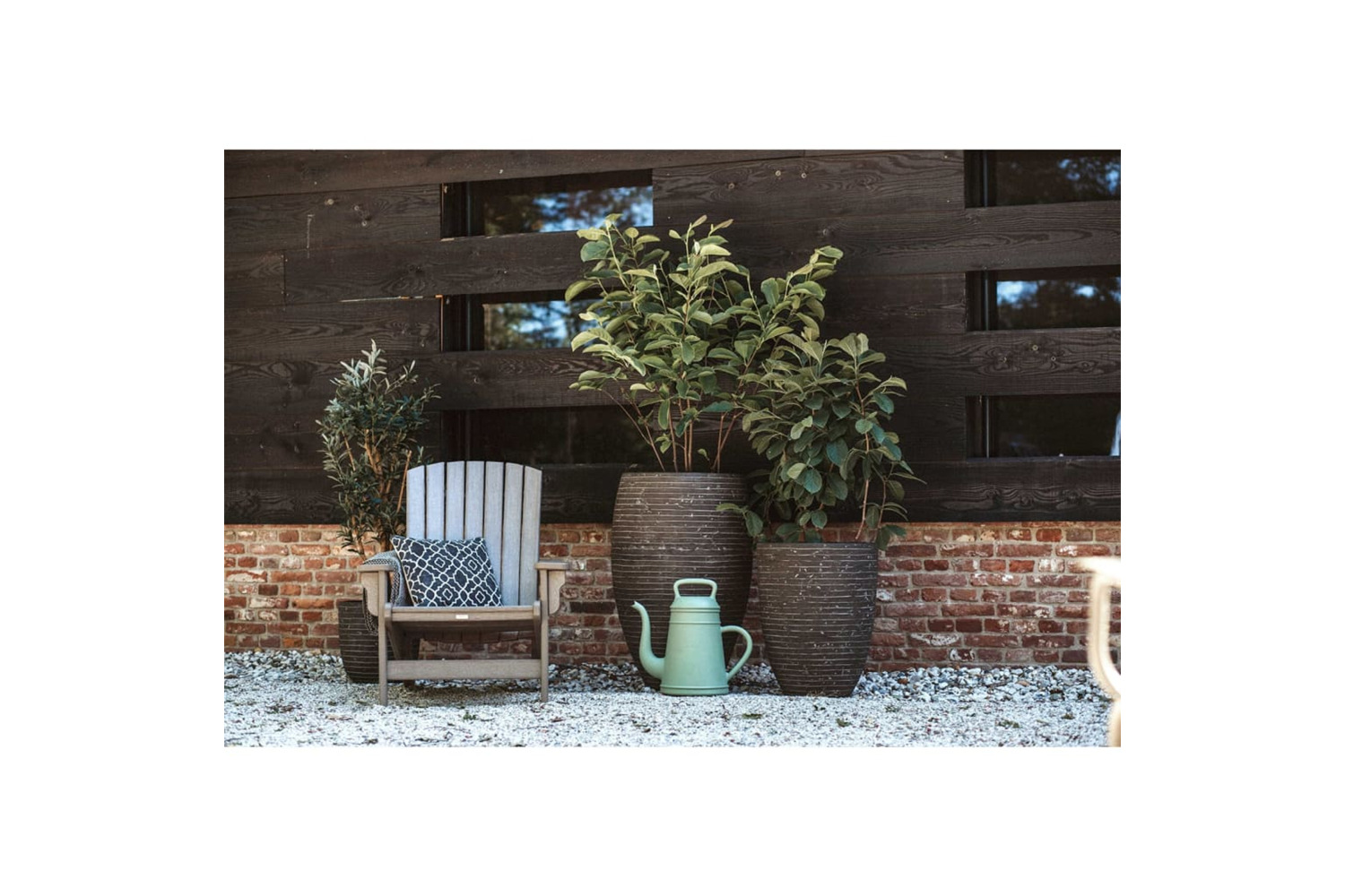 Capi 434863 Vase Nature Row Elegant Low 46x58 Cm Olive Green