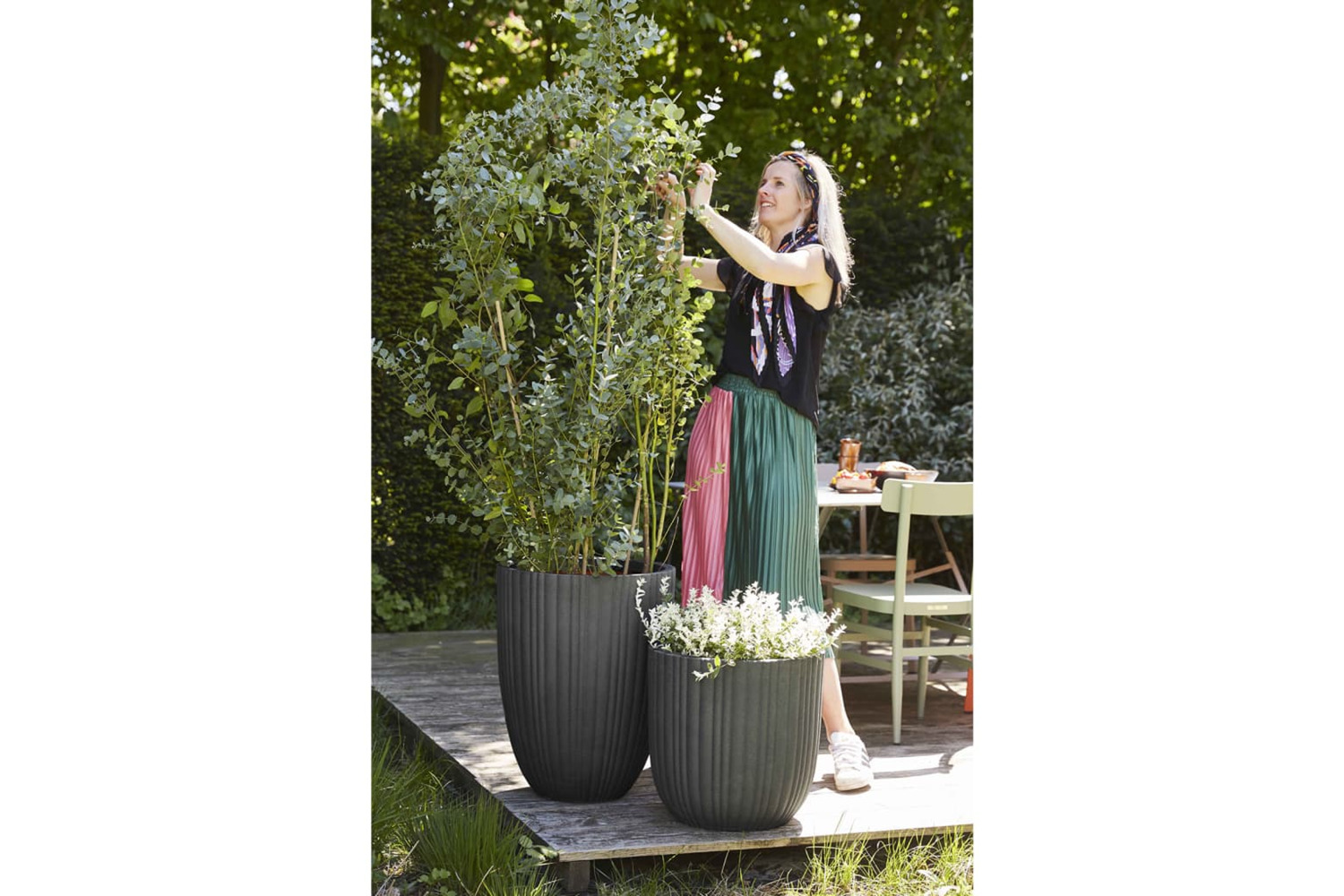 Capi 434880 Vase Urban Tube Elegant Low 46x58 Cm Dark Grey