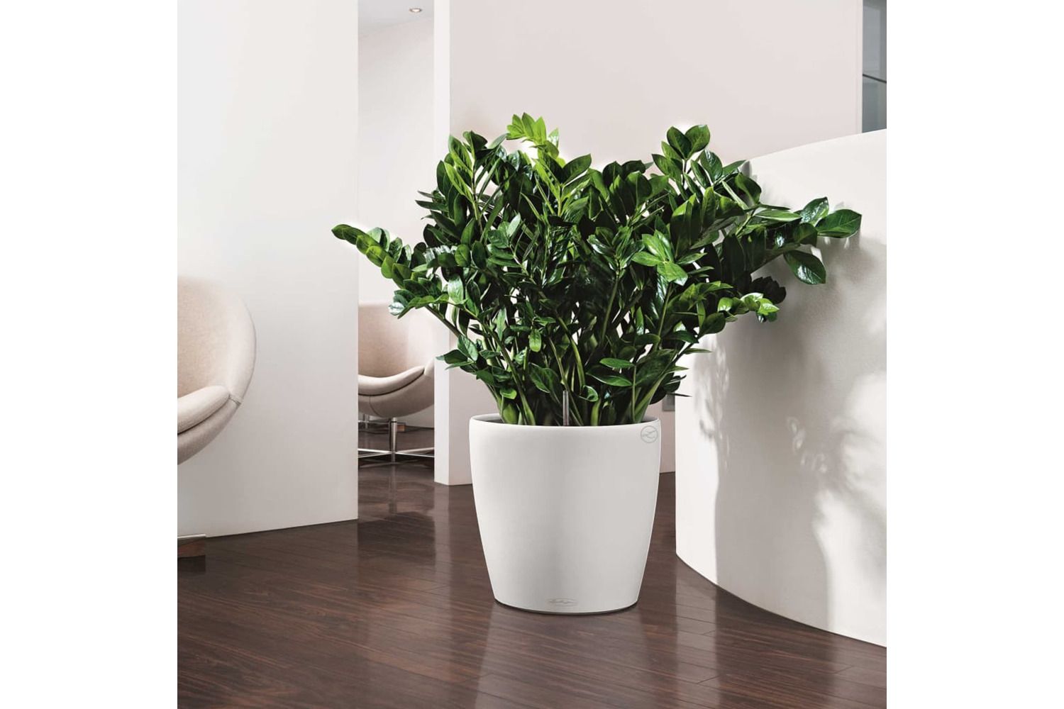 Lechuza Planter Classico Color 28 All-in-one White High Gloss 13190
