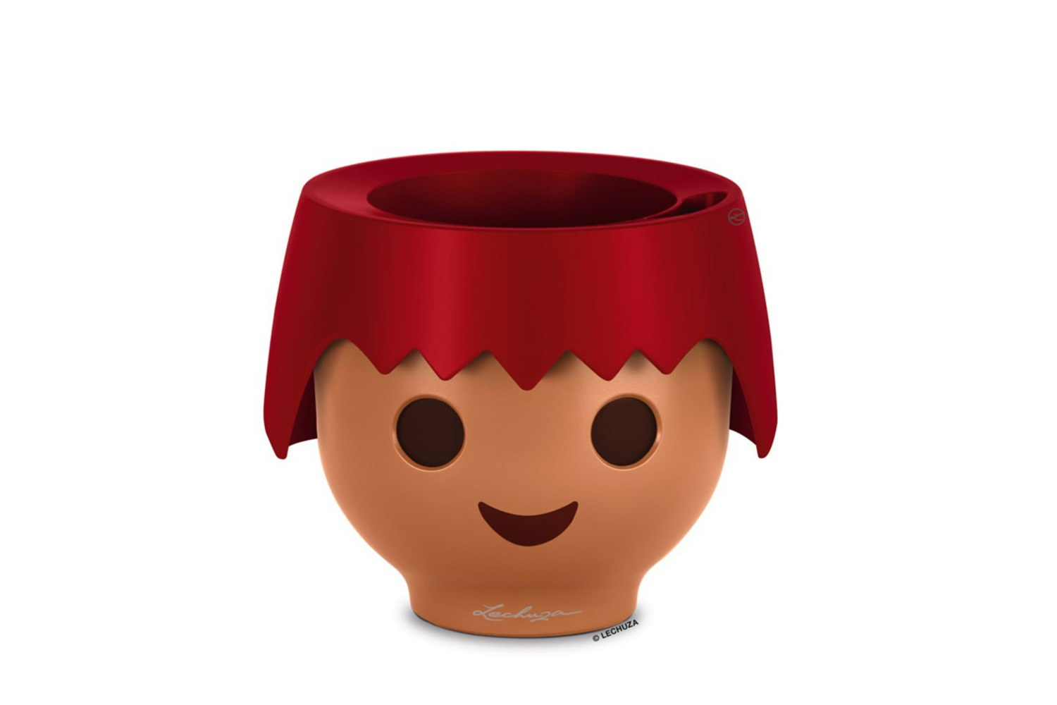 Lechuza 427374 Table Planter Ojo All-in-one Fire Red