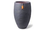 Capi 434843 Vase "nature Rib" Elegant "deluxe" 45x72 Cm Dark Grey