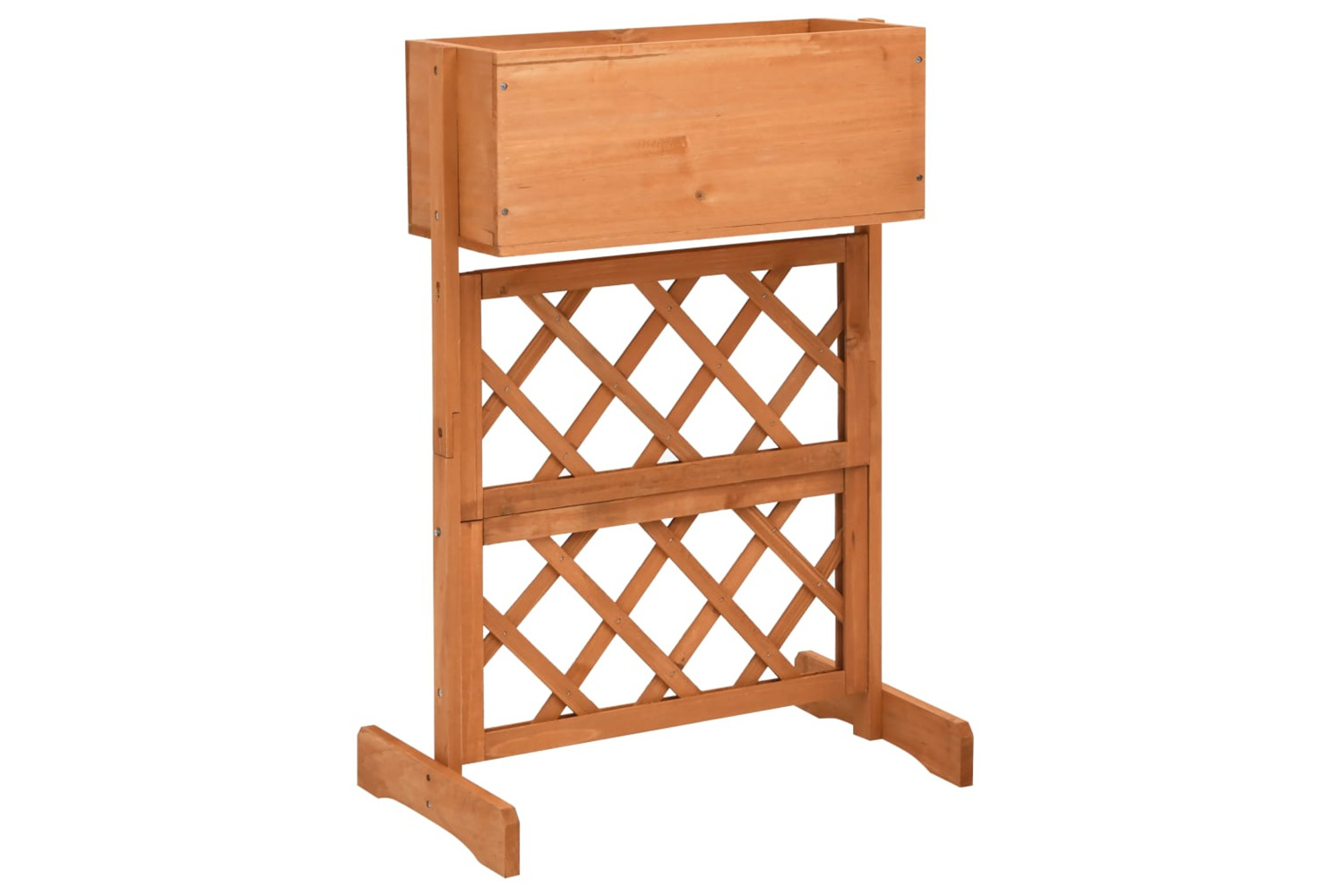 vidaXL 314838 Garden Trellis Planter Orange 45x30x74cm Solid Firwood
