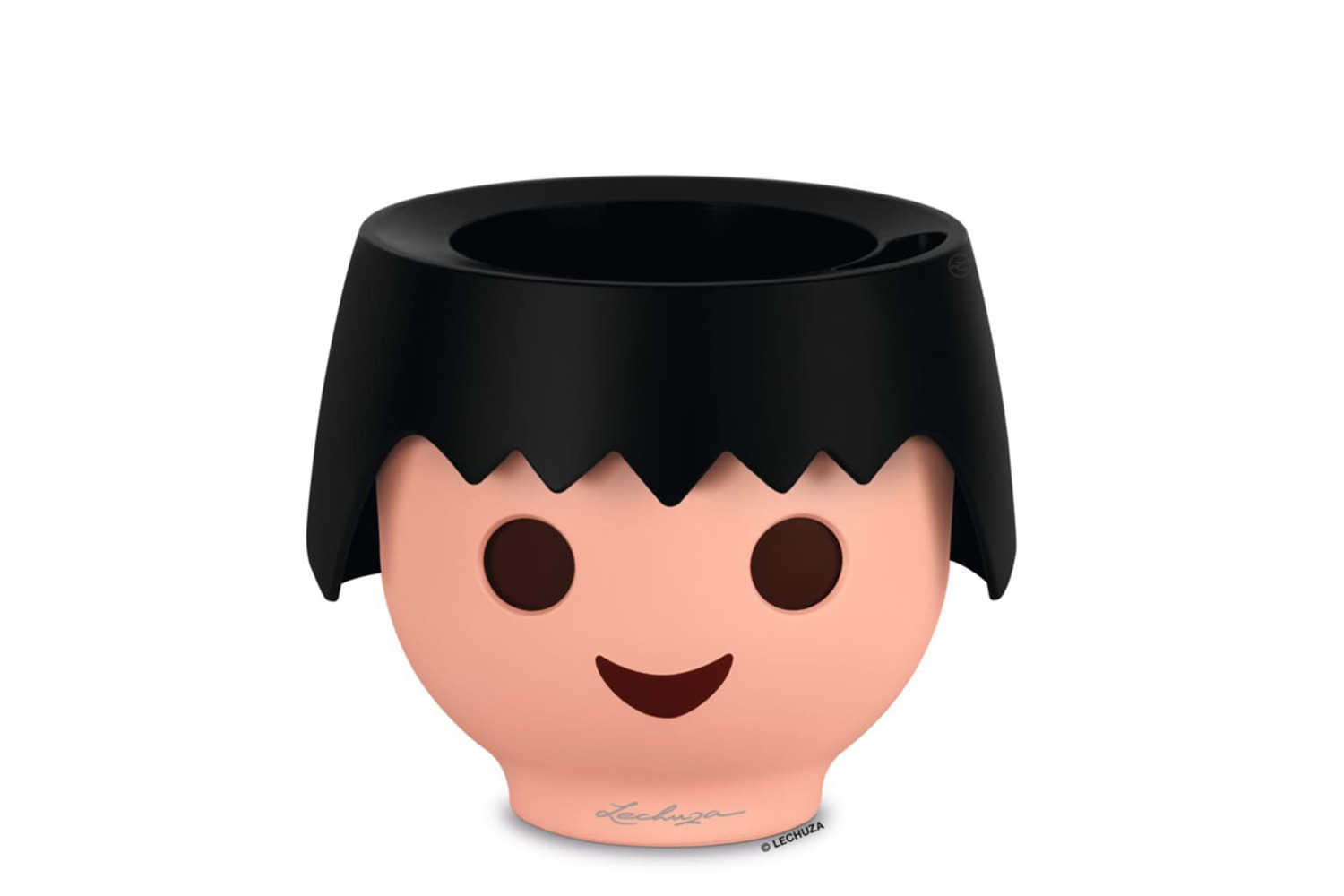 Lechuza 427375 Table Planter Ojo All-in-one Raven Black