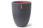 Capi 434880 Vase Urban Tube Elegant Low 46x58 Cm Dark Grey