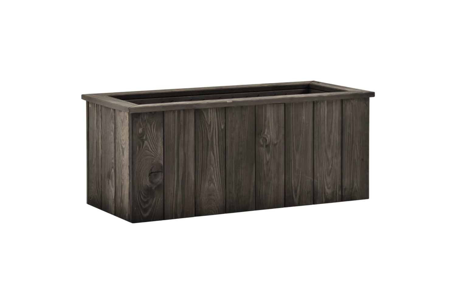 vidaXL 315414 Raised Bed Dark Grey 74x32x30cm Solid Pinewood