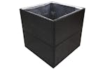 Vidaxl 319173 Garden Planter Black 80x80x80 Cm Poly Rattan