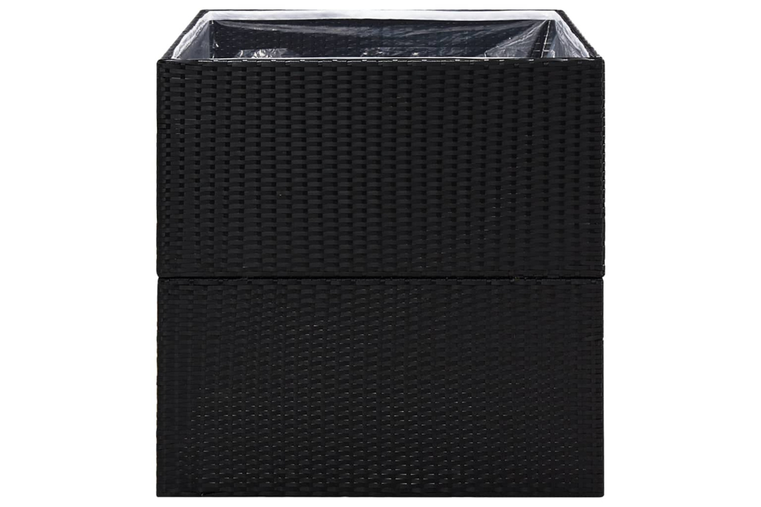 vidaXL 319173 Garden Planter Black 80x80x80cm Poly Rattan