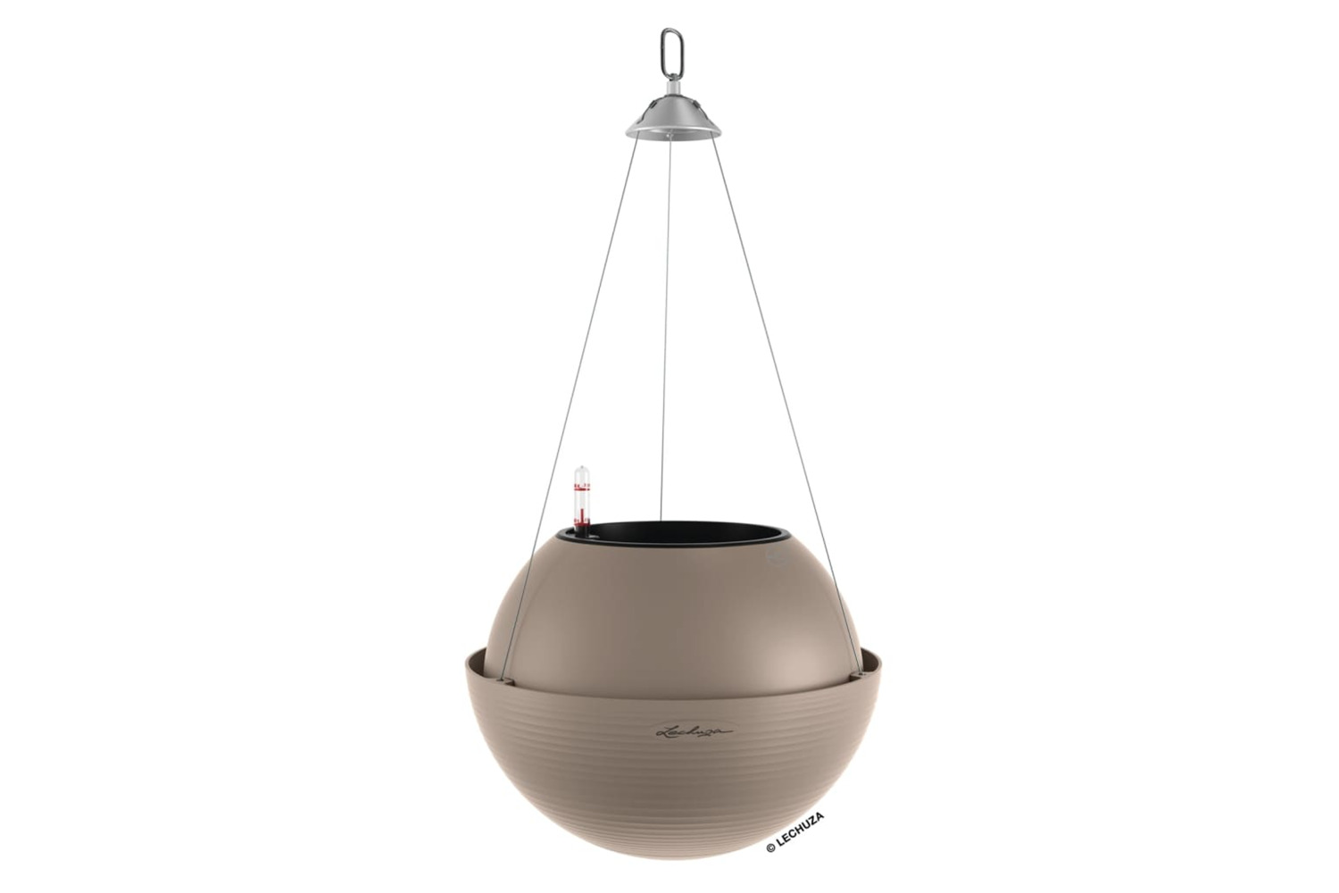 Lechuza 443307 Hanging Planter Bola Color 32 All-in-one Sand Brown