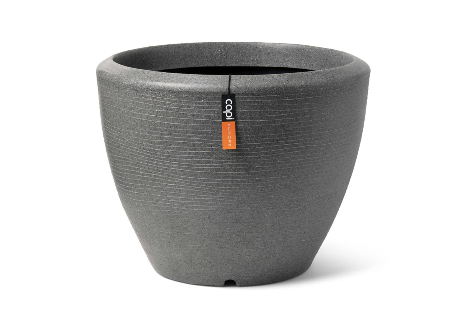 Capi 442112 Plant Vase Arc Granite Tapered Low 60x48 Cm Anthracite