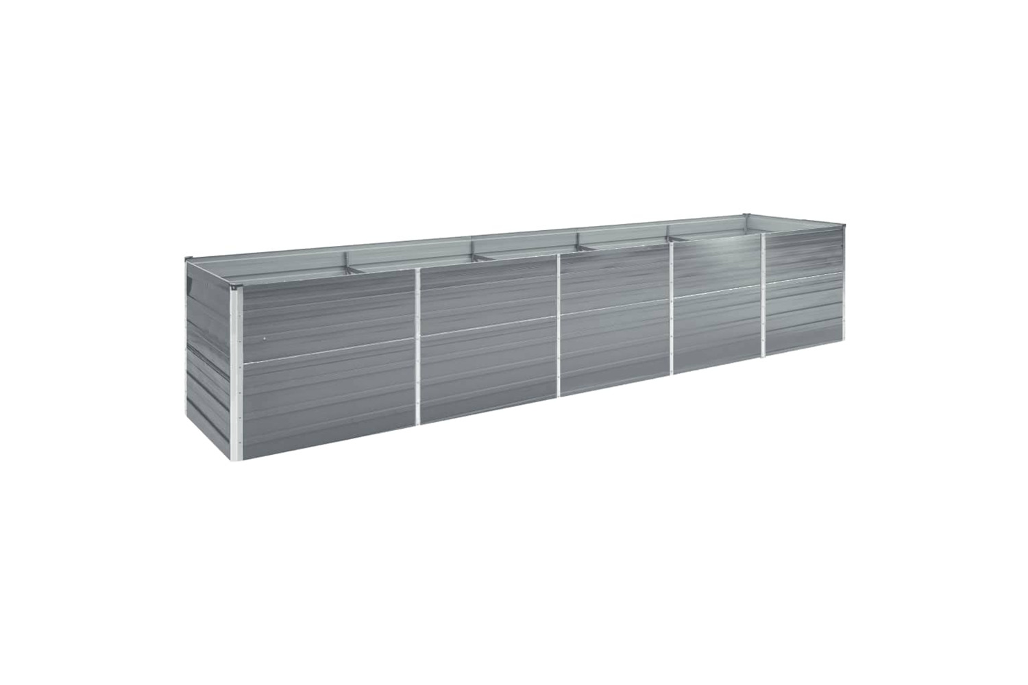 vidaXL 47056 Garden Raised Bed Galvanised Steel 400x80x45cm Grey
