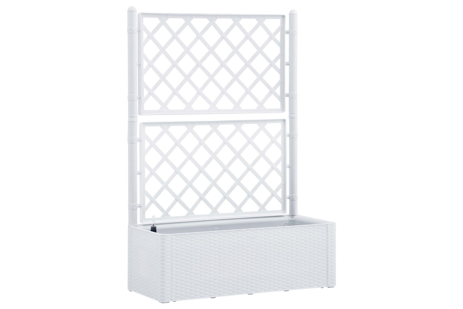 vidaXL 313967 Garden Raised Bed With Trellis And Self Watering System White