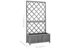 Vidaxl 316427 Garden Trellis Planter Black 70x30x135 Cm Solid Firwood