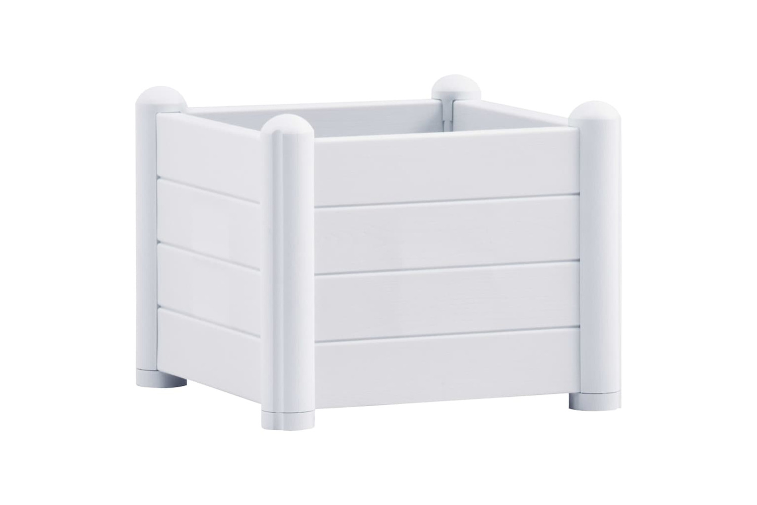 vidaXL 313971 Garden Raised Bed Pp White 43x43x35cm