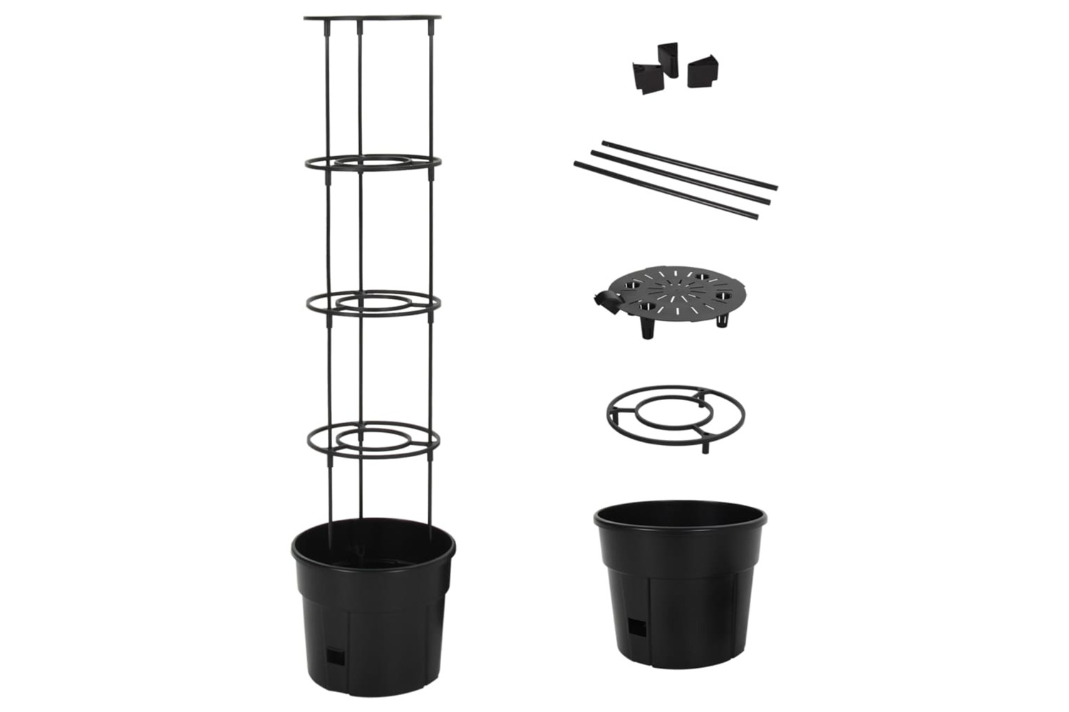 vidaXL 152209 Tomato Grower Anthracite ÃÂ29.5x115cm Polypropylene