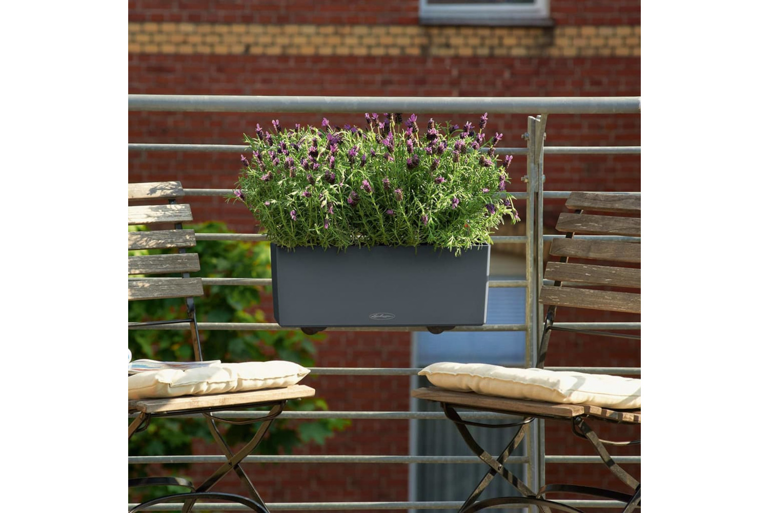 Lechuza Planter Balconera Color 50 All-in-one Slate 15673