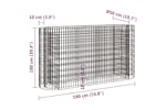 Vidaxl 152033 Gabion Raised Bed Galvanised Iron 190x50x100 Cm