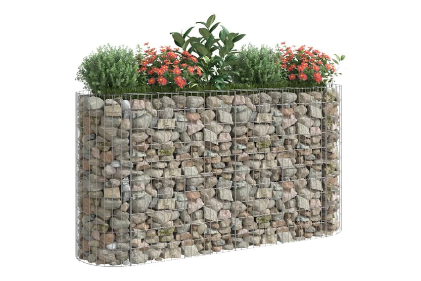 Vidaxl 152033 Gabion Raised Bed Galvanised Iron 190x50x100 Cm