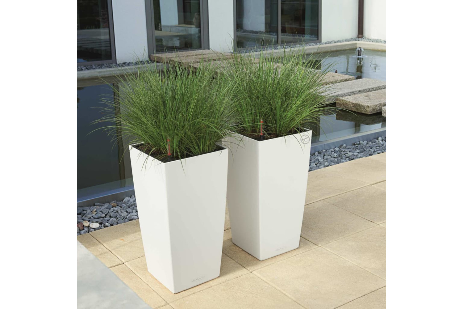 Lechuza 421424 Planter Cubico Color 30 All-in-one White 13130