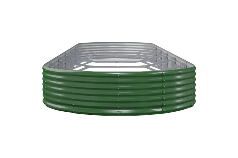 Vidaxl 319043 Garden Raised Bed Powder-coated Steel 523x140x36 Cm Green