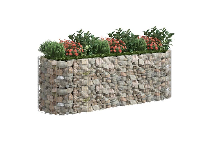 Vidaxl 152046 Gabion Raised Bed Galvanised Iron 300x100x100 Cm