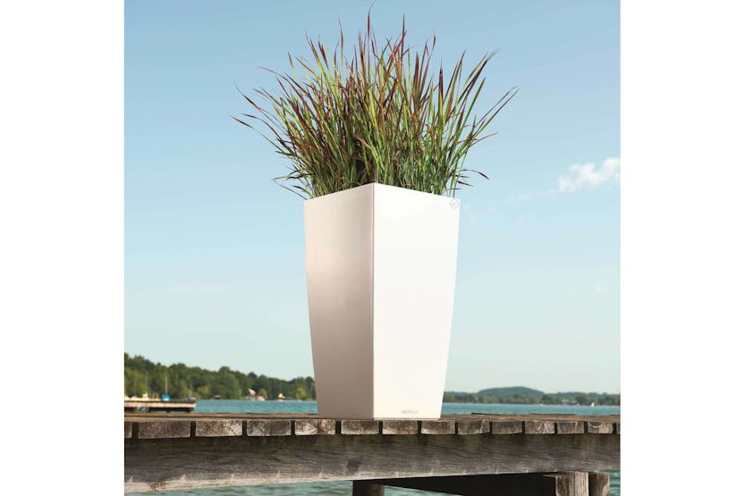 Lechuza 421424 Planter Cubico Color 30 All-in-one White 13130
