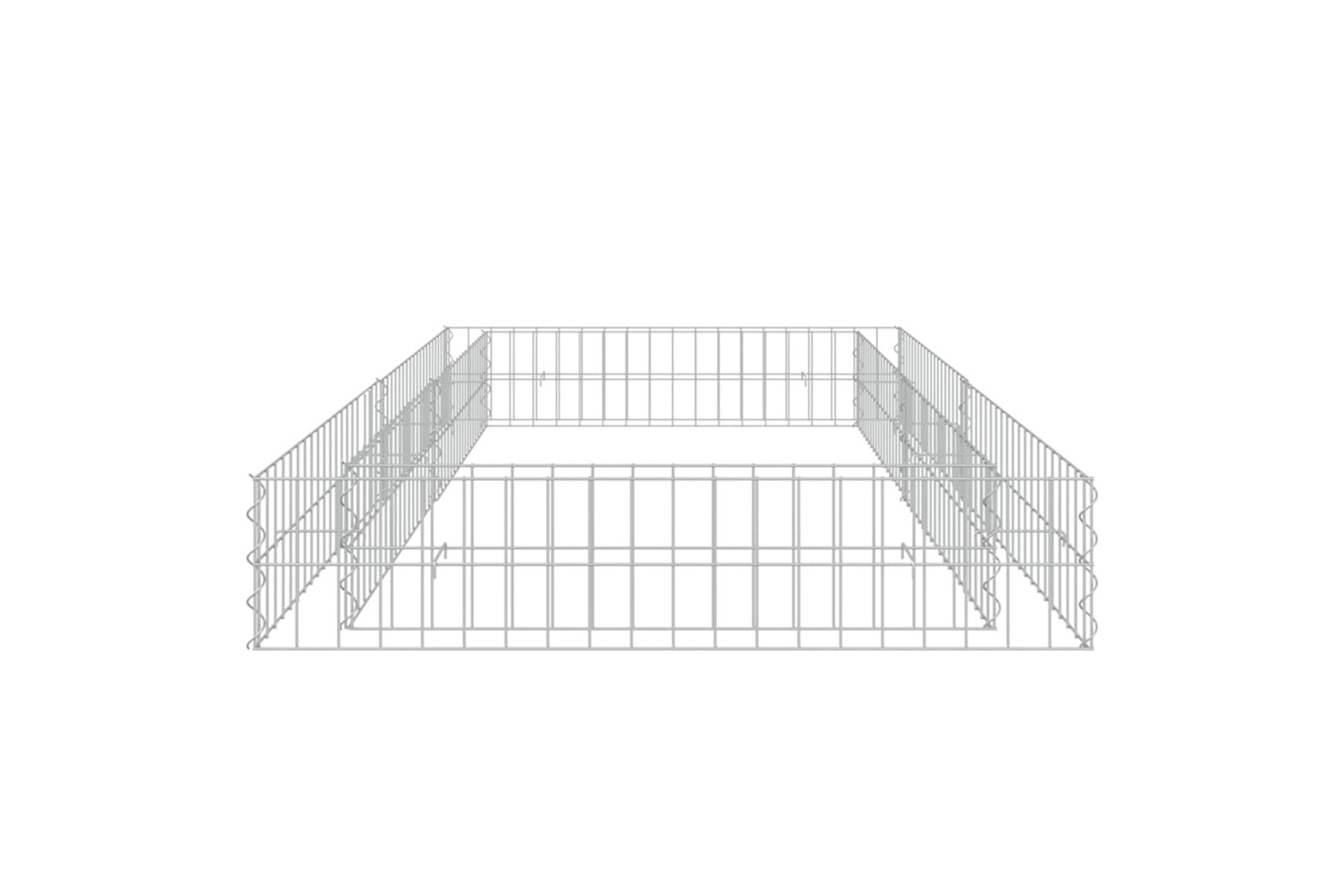 Vidaxl 151312 Gabion Raised Bed Galvanised Steel 200x100x20