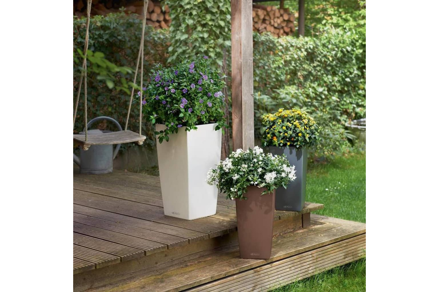 Lechuza 442069 Planter Cubico Color 22 All-in-one Slate