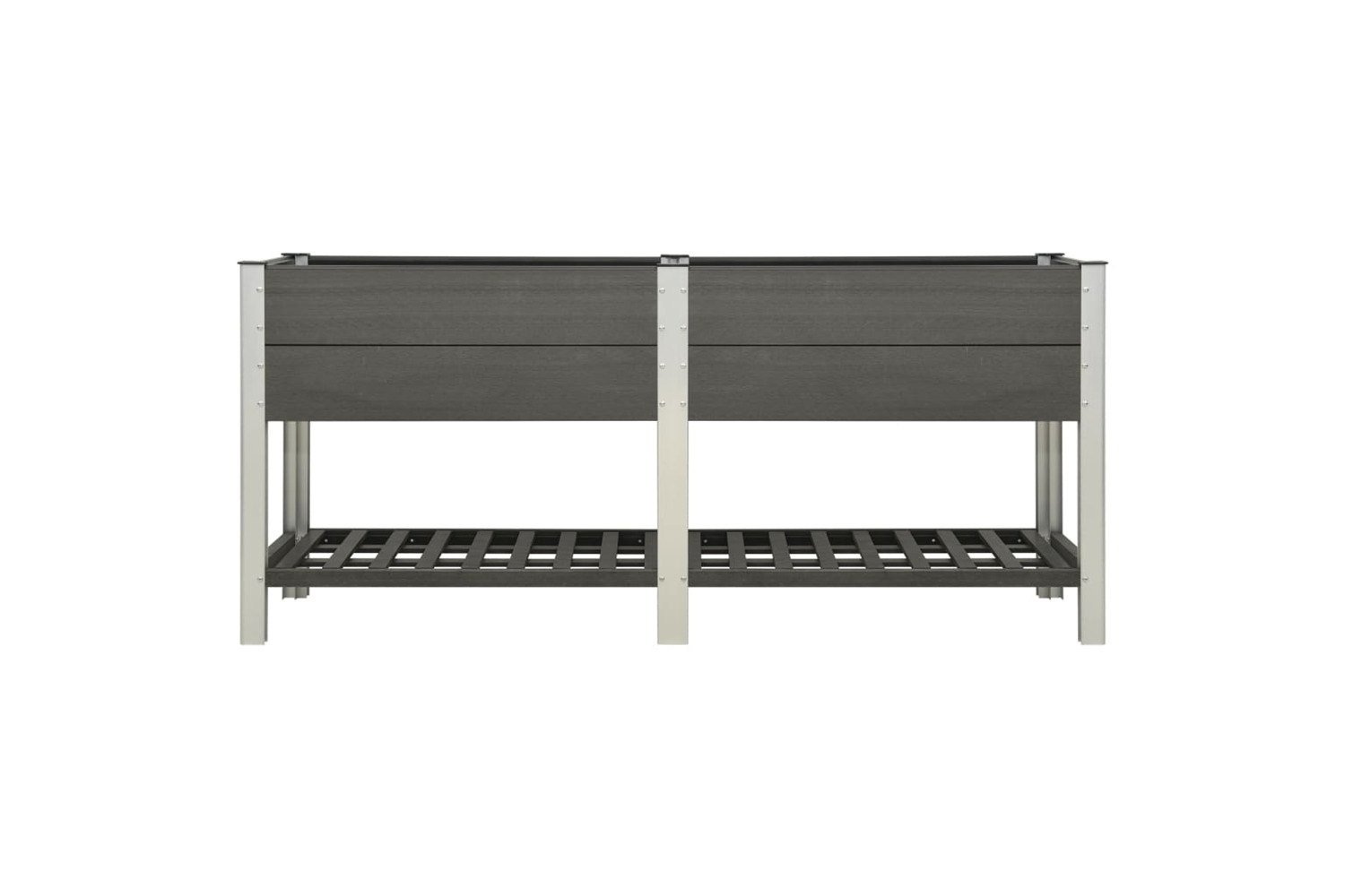 vidaXL 149019 Garden Raised Bed With Shelf 200x50x90cm Wpc Grey