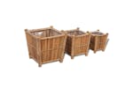 Vidaxl 41507 3 Pcs Bamboo Raised Bed With Nylon Lining